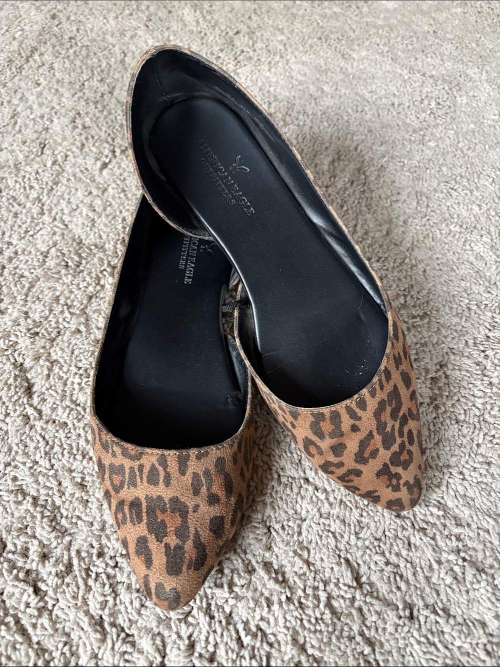 American Eagle Leopard Print Pointed Toe Flats - Women